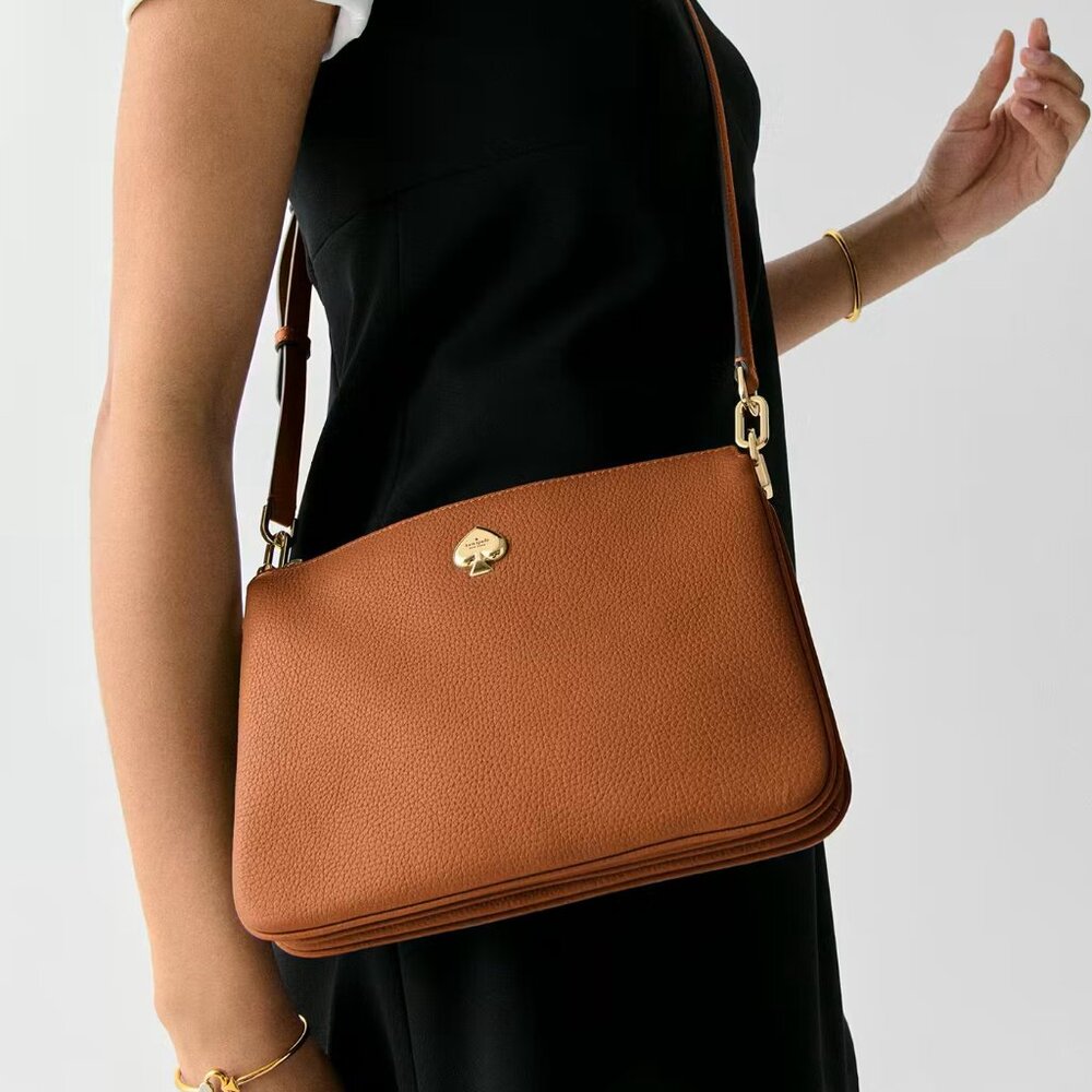 Kate Spade - Kayla Small Triple Compartment Crossbody with Gold Accents